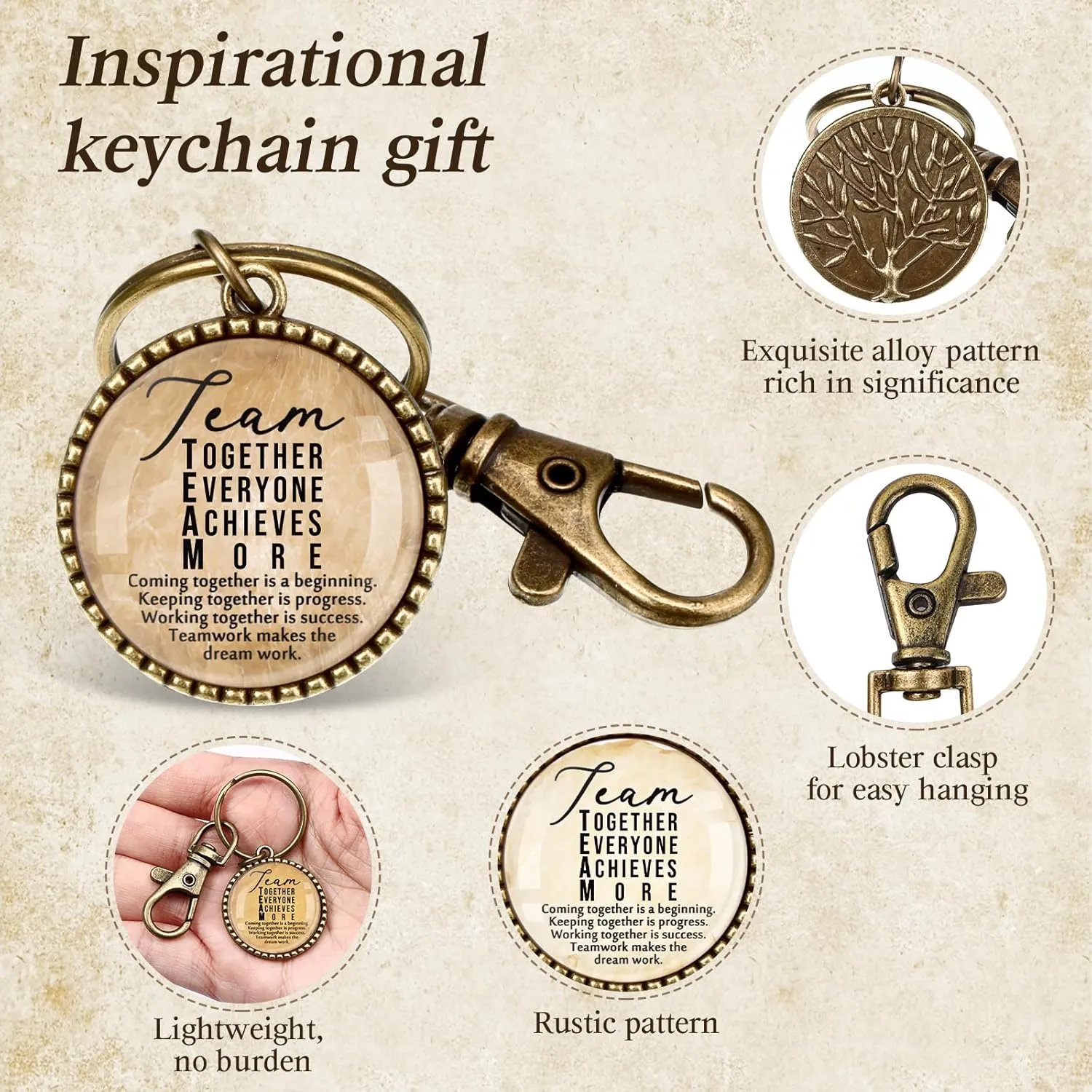 Team Thank You Gifts Bulk Employee Appreciation Keychains for Staff Best Team Gifts