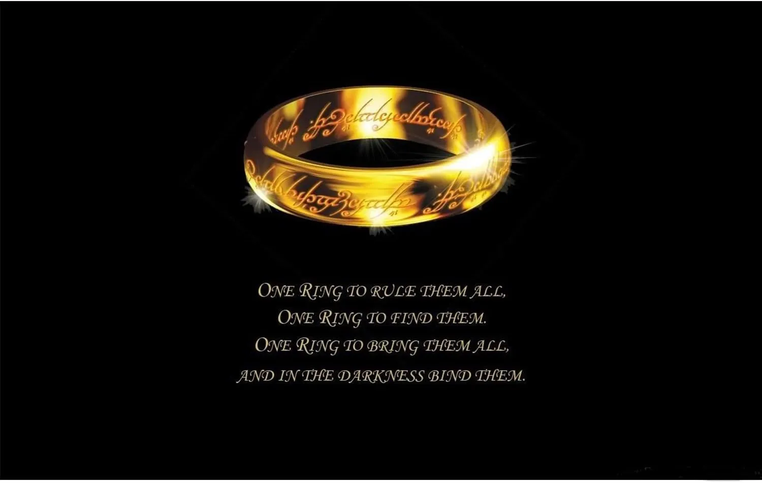 The One Ring to Rule Them All For Men & Women,Lord of The Rings, Hobbit Stainless Steel Rings of Power