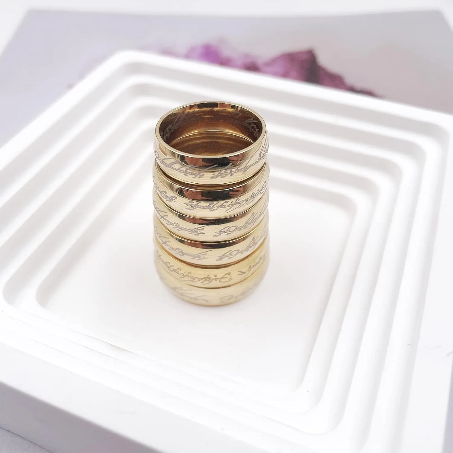 The One Ring to Rule Them All For Men & Women,Lord of The Rings, Hobbit Stainless Steel Rings of Power