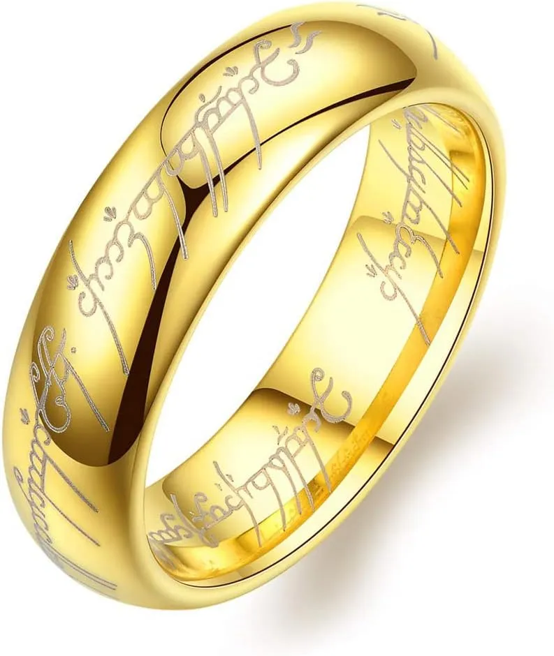 The One Ring to Rule Them All For Men & Women,Lord of The Rings, Hobbit Stainless Steel Rings of Power
