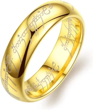 The One Ring to Rule Them All For Men & Women,Lord of The Rings, Hobbit Stainless Steel Rings of Power