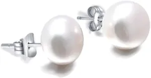 Titanium Hypoallergenic Earrings with Fresh Water Pearls, For Sensitive Ears