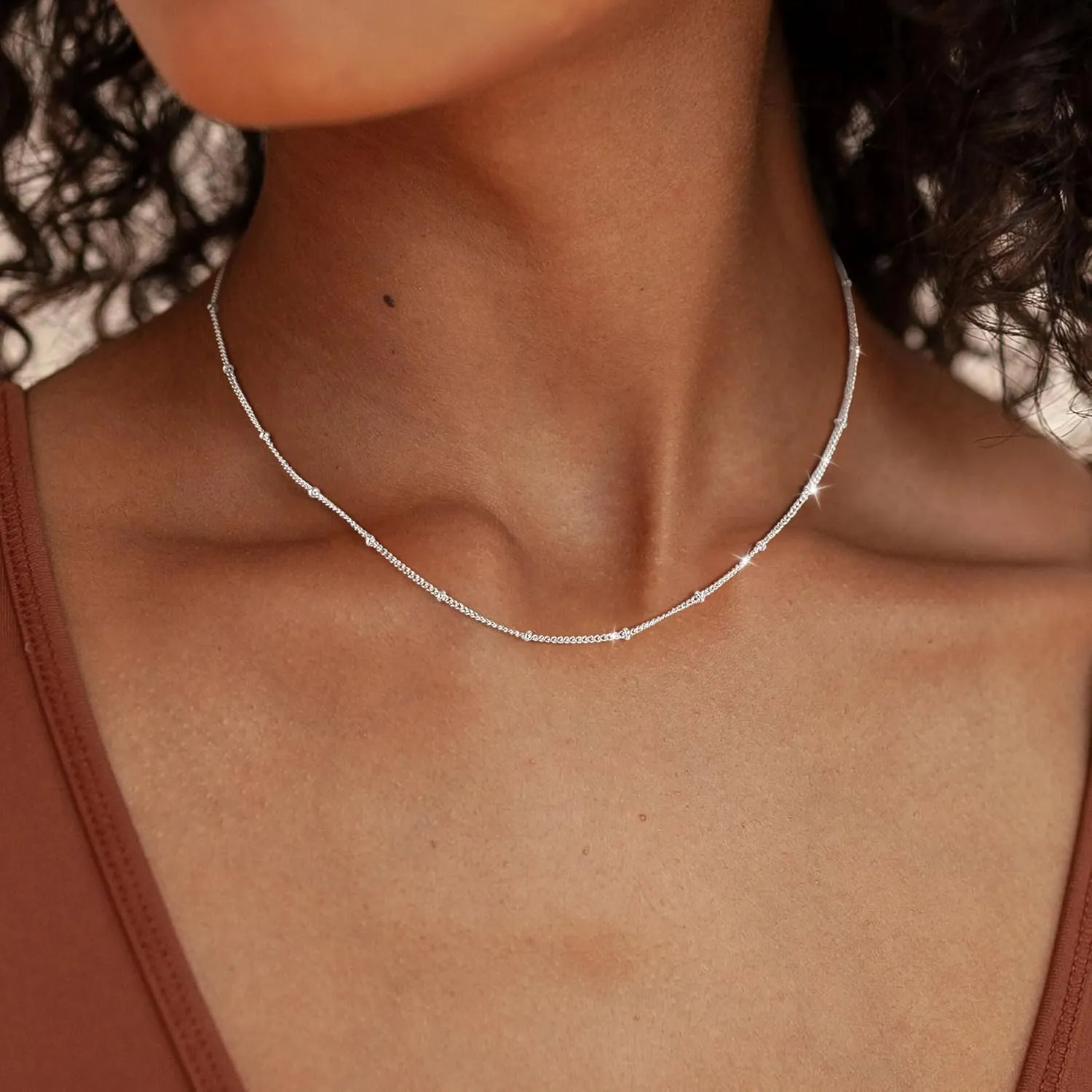 TOBENY 14K Gold Necklace for Women 925 Sterling Silver Chain Necklace Dainty Gold Link Sparkle Herringbone Snake Pearl Station Box Chain Choker Necklaces Simple Gift for Women Jewelry