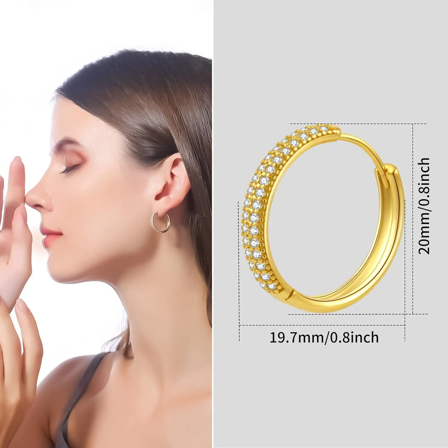 ToHeart Gold Huggies Earrings for Women Small Gold Hoop Earrings