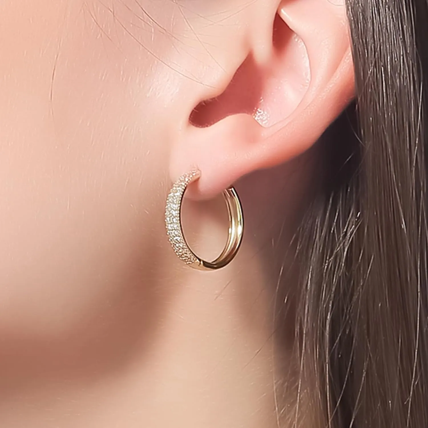 ToHeart Gold Huggies Earrings for Women Small Gold Hoop Earrings