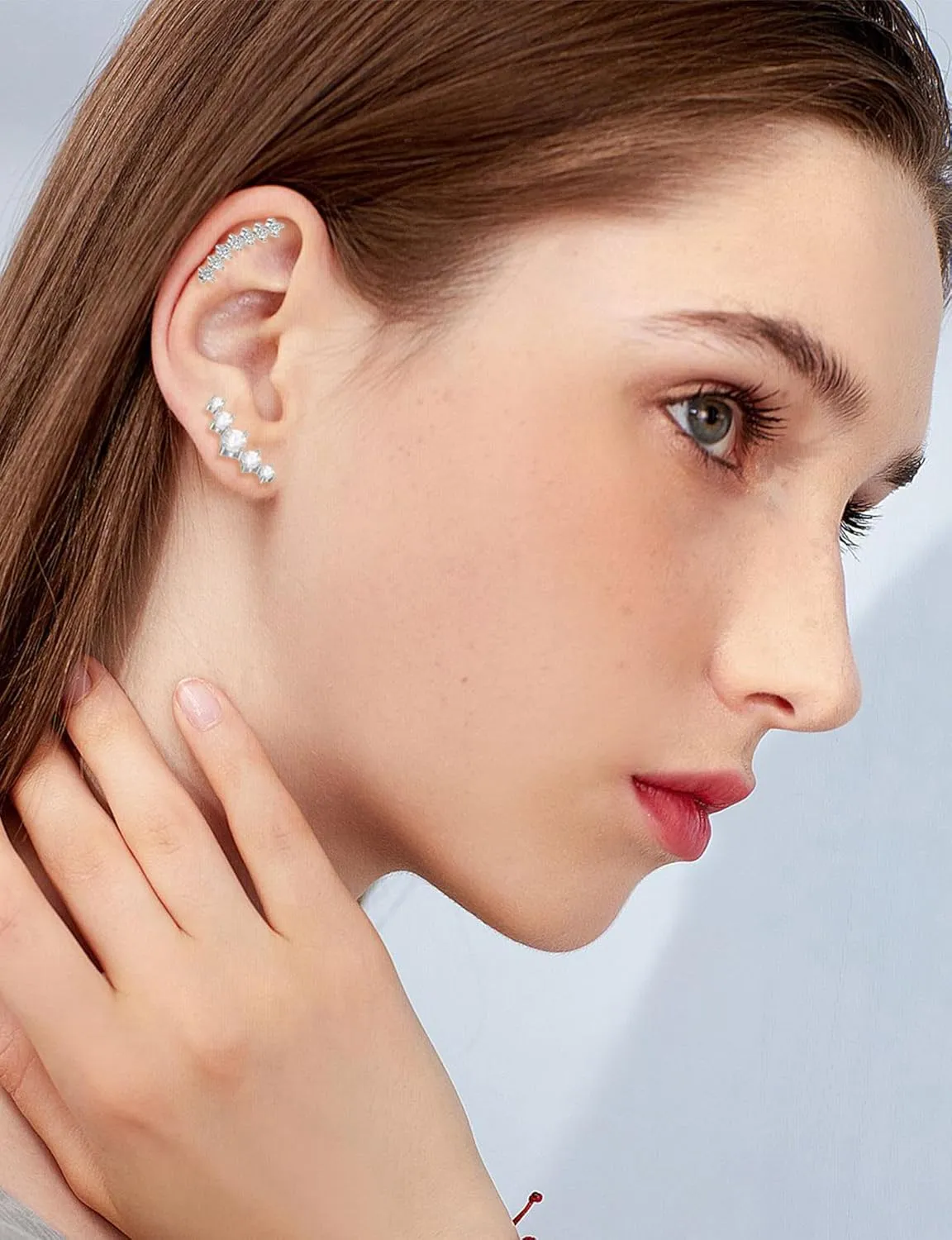 Tornito 9-30Pcs Cartilage CZ Stud Earrings Conch Forward Helix Tragus Daith Piercing Lip Rings Snake Heart Butterfly Jewelry for Women Men 16G Silver Gold Tone