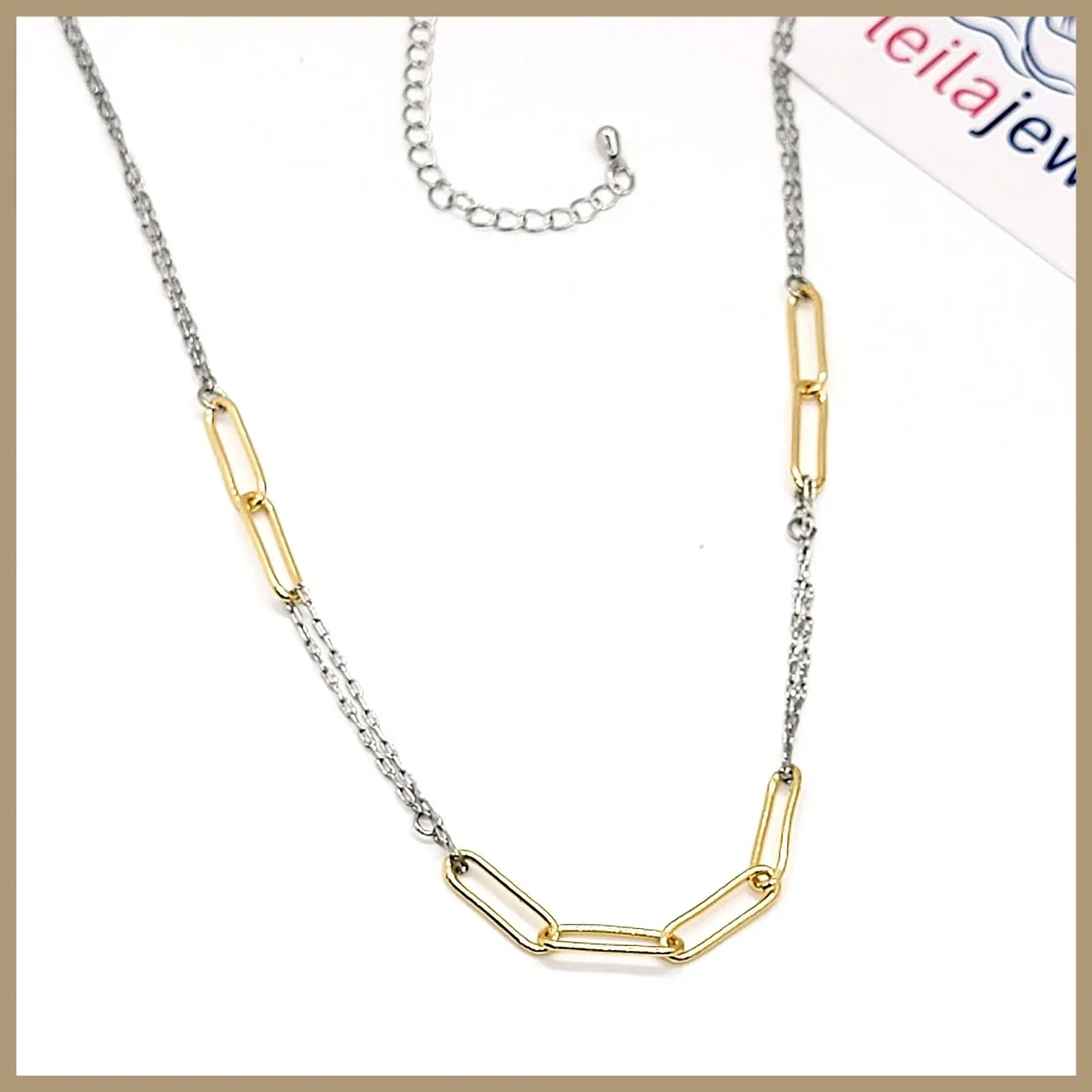 Two-Tone Chain Necklace