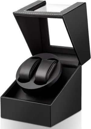 UnaMela Watch Winder for Automatic Watches: Automatic Double Watch Winder Box, Rotating Watch Case for Men and Women, Watch Rotator with Japanese Quiet Motor USB Powered