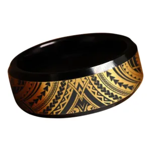 Unique Hawaiian Wedding Ring Hawaii Wedding Band Tribal Polynesian Engagement Ring Samoan Ring Tribal Ethnic Cultural Ring Tribal Ring Hawaii Gift Hawaiian Jewelry Cultural Ring Cultural Wedding Gift