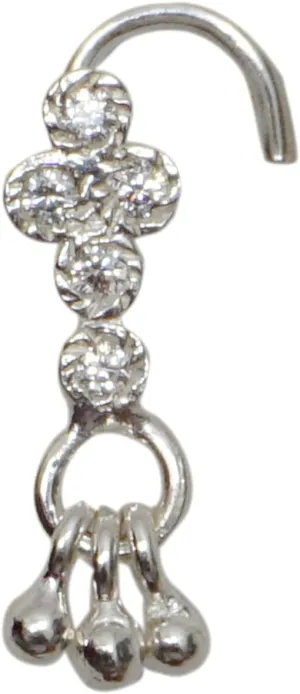 Unique Nose Stud Indian Nose Ring Flower Nose Ring Bell Nose Stud Silver Nose Stud Bend Nose Stud Crock Screw Nose Stud Sterling Silver Nose Stud Indian Nose Stud