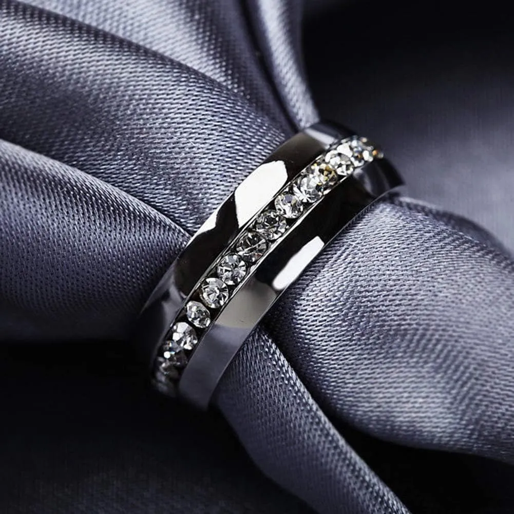 Unisex Couple Stainless Steel Wedding Ring Titanium Engagement Band 10