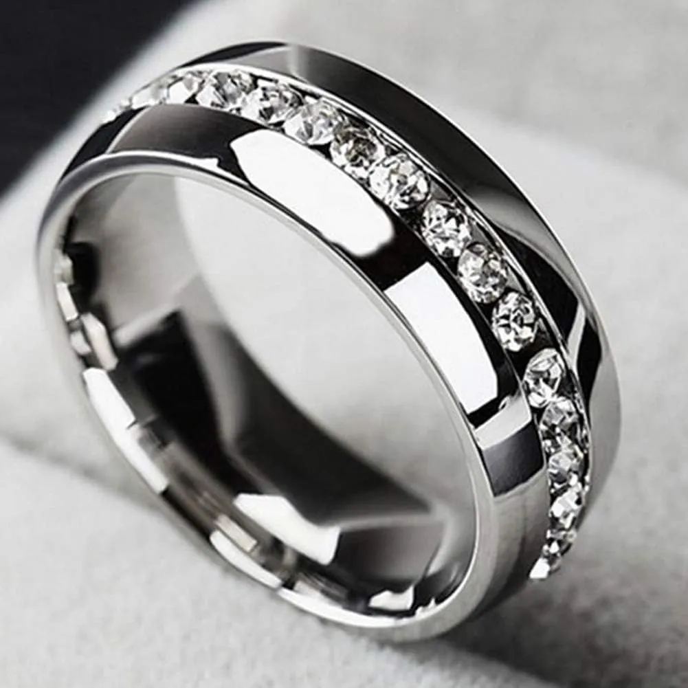 Unisex Couple Stainless Steel Wedding Ring Titanium Engagement Band 10