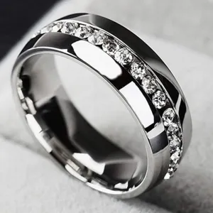 Unisex Couple Stainless Steel Wedding Ring Titanium Engagement Band 10