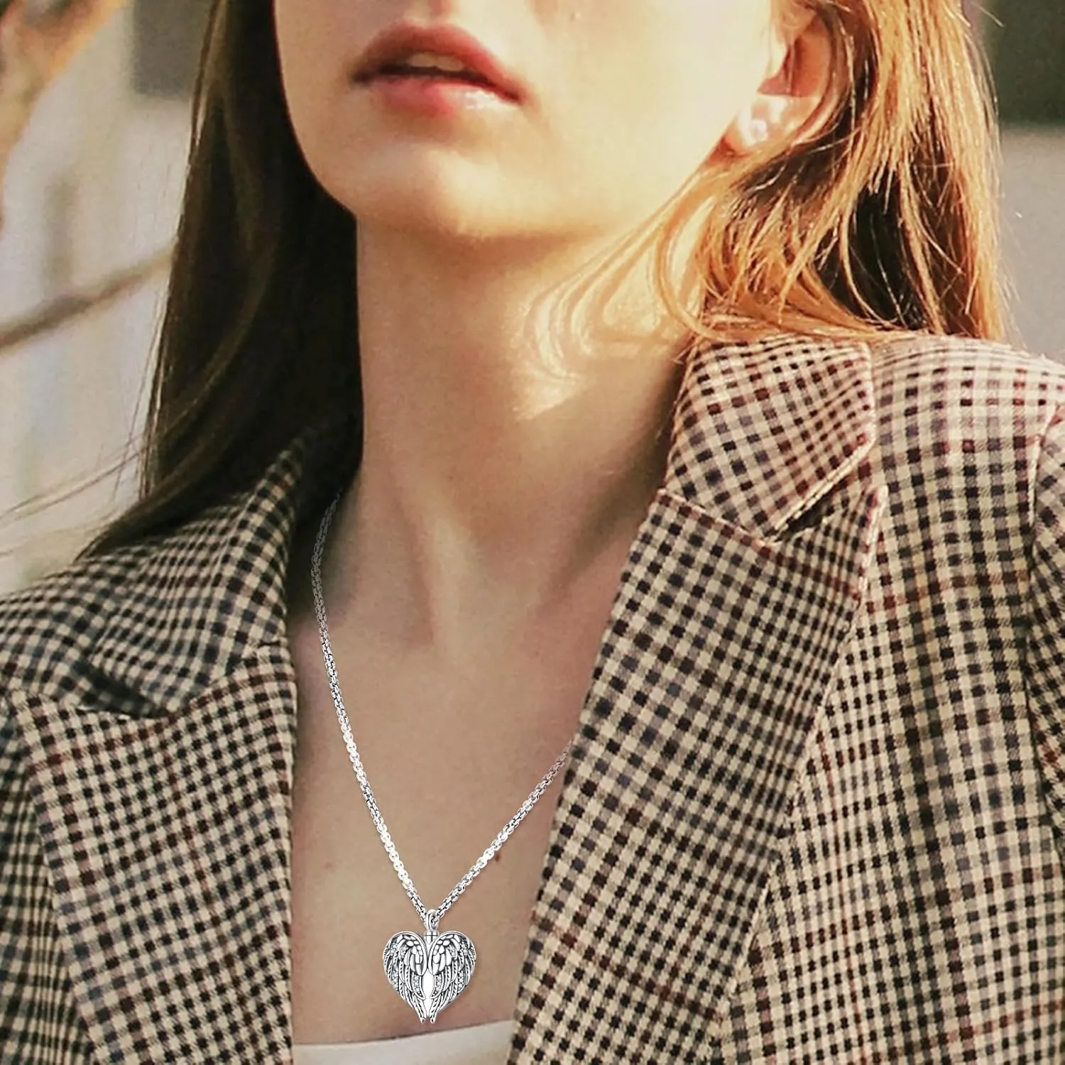 Urn Necklace for Ashes for Women/Men 925 Sterling Silver Cremation Jewelry w/Funnel Filler Memorial Jewelry Gifts