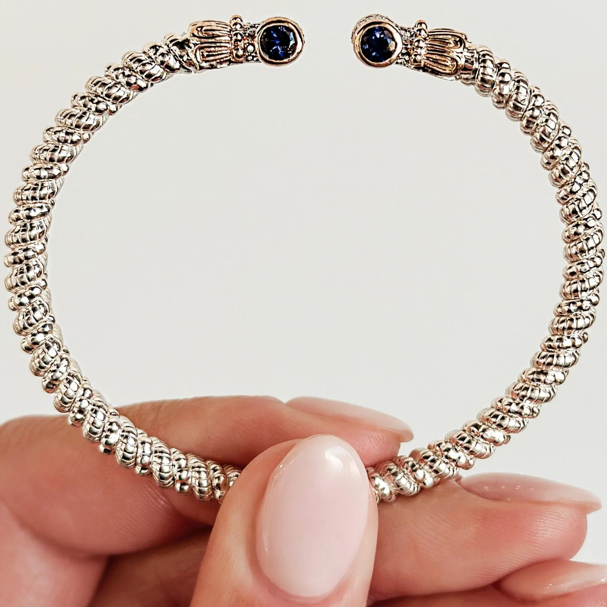 Vahan 14K Gold & Sterling Silver Bracelet with Iolite and Diamonds 23678DIO04