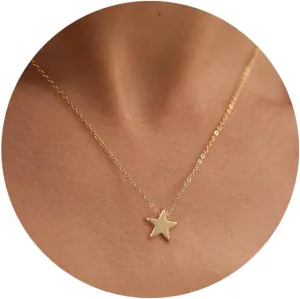 Valloey Rover Gold Necklace for Women 14K Gold Plated Circle Cubic Zirconia Pendant Necklace Dainty Twist Rope Chain Necklace Simple Jewelry Gift for Women
