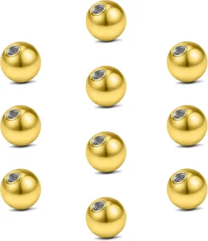 vcmart 16G 3mm Replacement Balls & 14G 5mm Piercing Balls Externally Threaded Nipple Industrial Tongue Belly Nose Lip Ear Piercing Barbell Parts