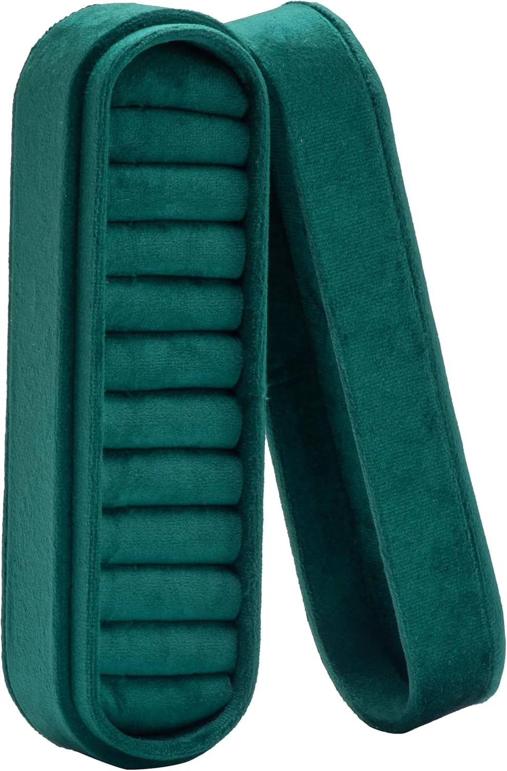 Velvet Small Multiple Ring Box Portable Organizer Display Storage Travel Case Jewelry Earring Holder for Wedding Birthday Christmas Day (Green)