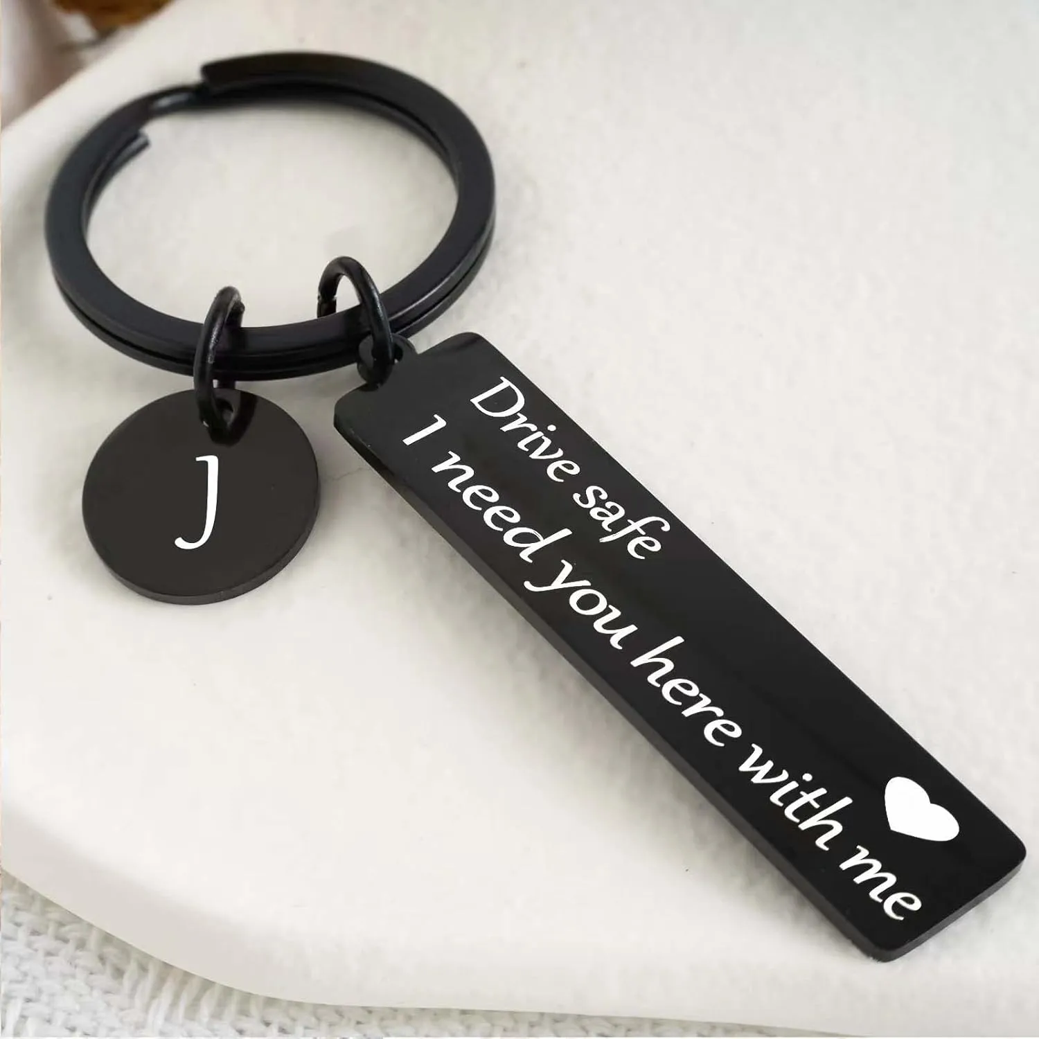 VICKHU drive safe keychain for boyfriend,26-letter keychain,gifts for boyfriend on birthday christmas valentines day