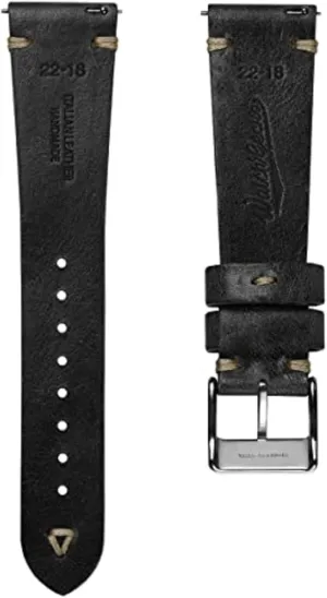 Vintage Simple Handmade Certified Genuine Italian Leather Replacement Watch Strap. Stylish and Durable Mens Wristwatch Strap. Simple double stitching. Easy to Fit - 18mm, 19mm, 20mm, 21mm, 22mm
