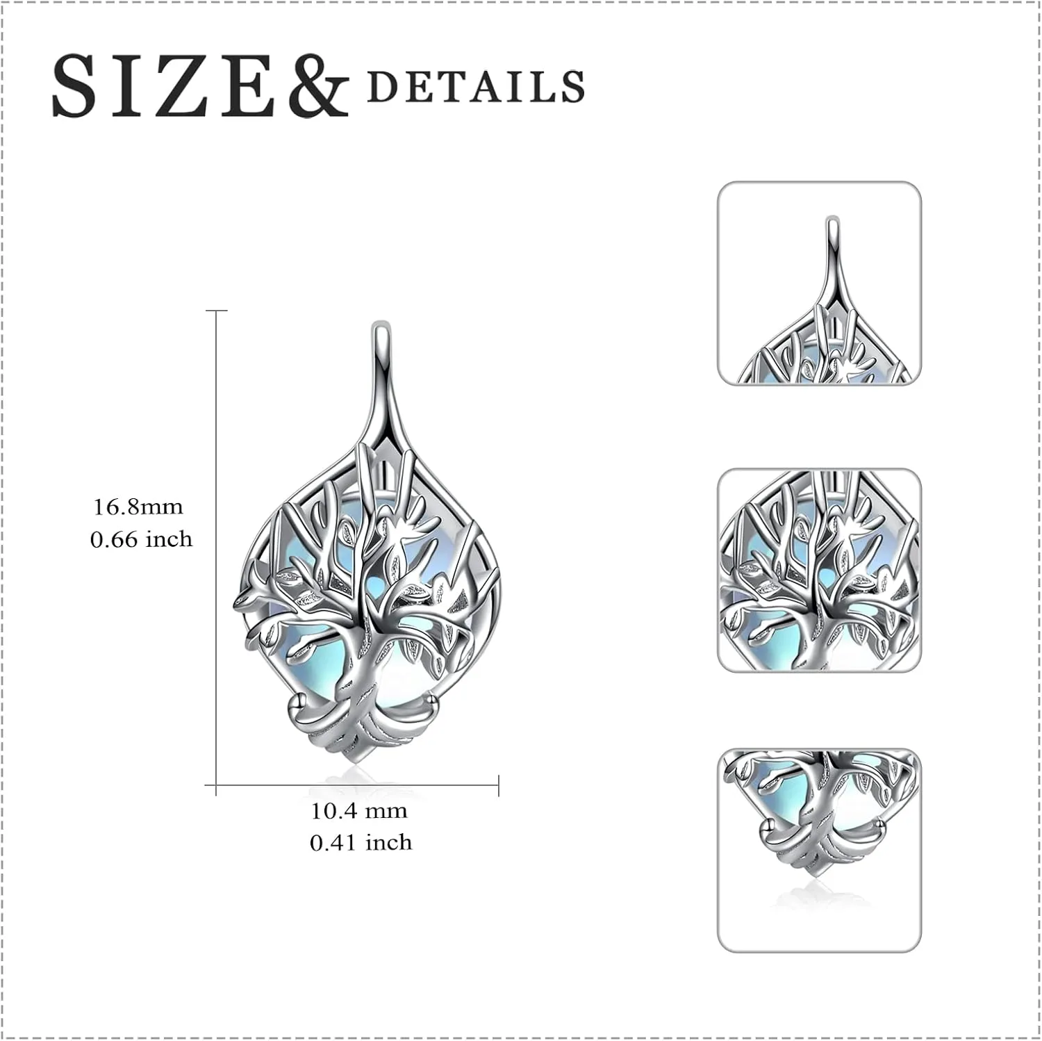 WINNICACATree of Life/Cat/Dragonfly/Infinity Dangle Earrings for Women Sterling Silver Moonstone Leverback Earrings Gifts for Women Birthday