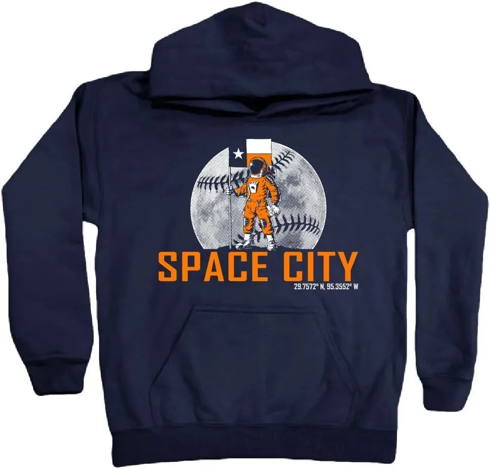 Xtreme Apparrel Crush City - Houston Space Astronaut Kid's Hoodie for Baseball Fans