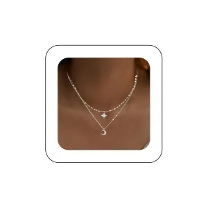 YienDoo Boho Layered Crystal Butterfly Necklace Choker Vintage Silver Tiny Butterflys Pendant Necklace Funky Rhinestone Butterfly Choker Rock Statement Necklaces Charm Jewelry for Women