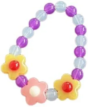 YIYUGEY Colorful Sweet Jelly Beaded Bracelet Flower Pendant Beads Stretch Bracelet Party Benefits Dress Up Clothing Jewelry Friendship Surprise Party for Women