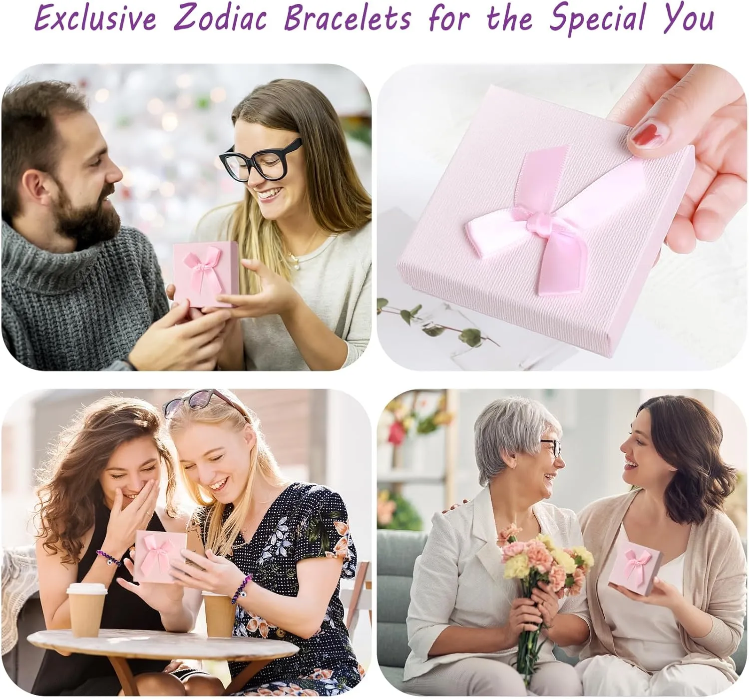 Zodiac Bracelet for Women Girls, Zodiac Bracelet Gifts for Women Birthday Valentine Christmas End of Year, Natural Stone Horoscope Beaded Bracelet Healing Zodiac Bracelet Gifts for Women Girls