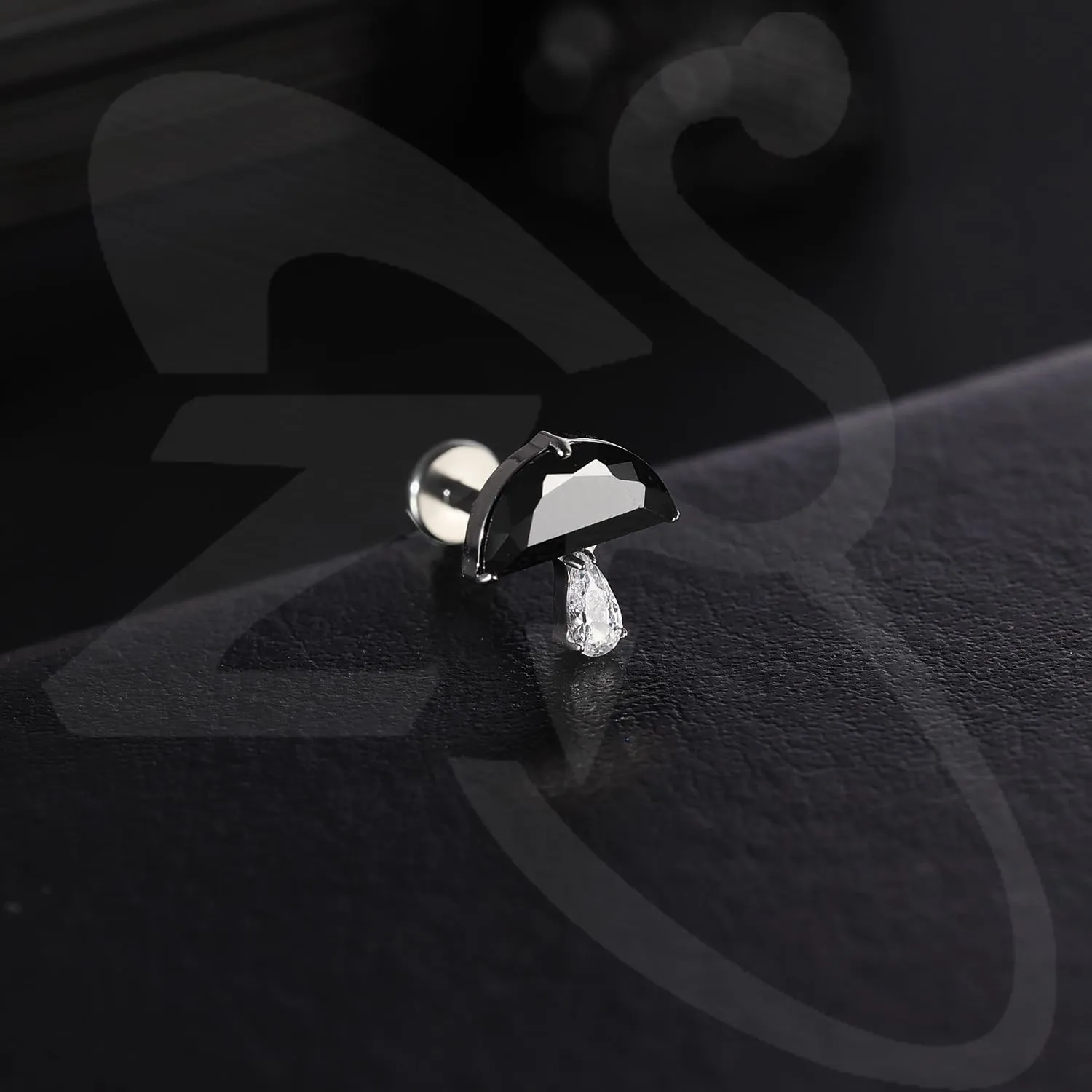 ZS ASTM F136 Titanium 16G 8mm Piercing Jewelry for Conch, Tragus, Helix, Lip, Labret, Earlobe - Hypoallergenic Internally Threaded Flat Back Cartilage Stud Earring
