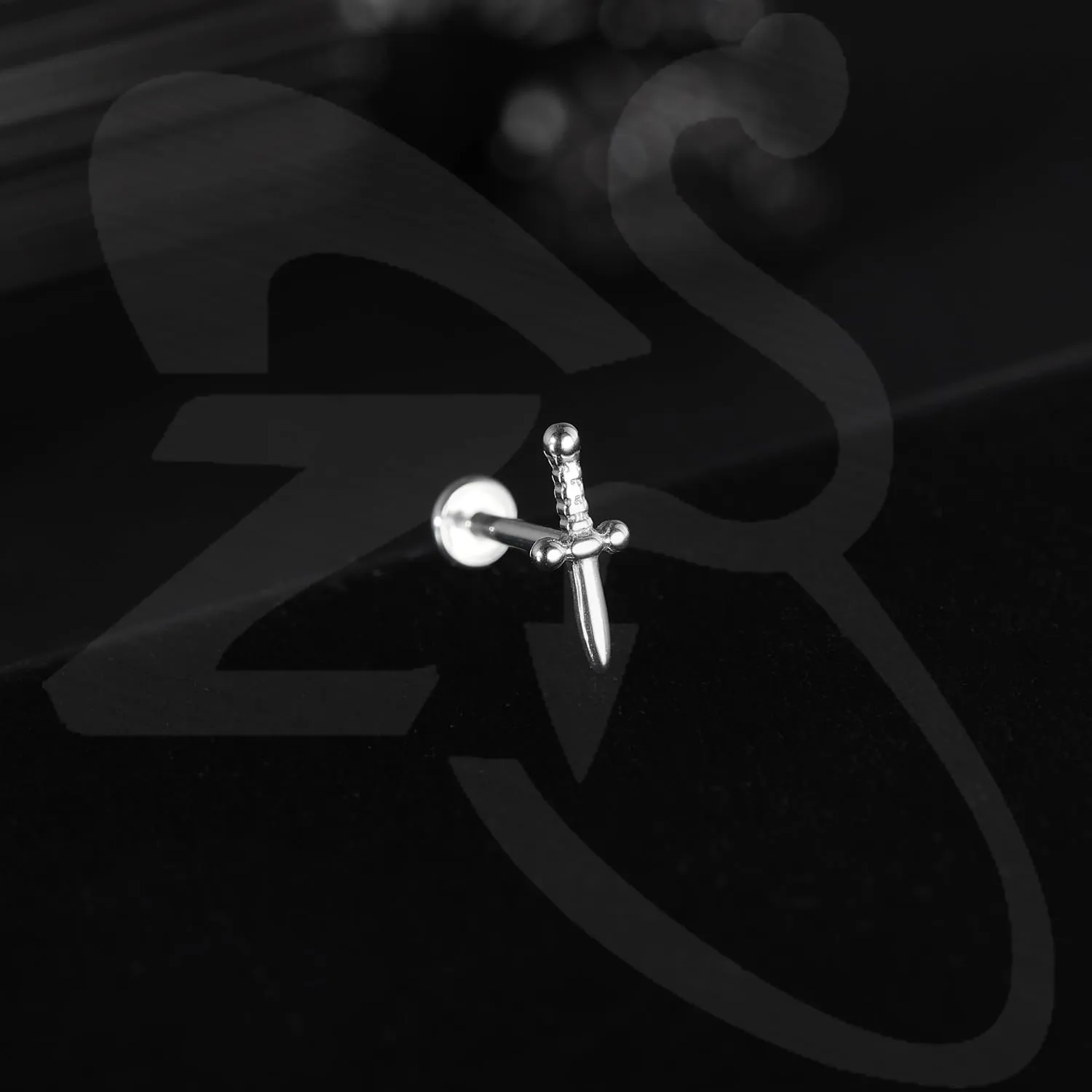ZS ASTM F136 Titanium 16G 8mm Piercing Jewelry for Conch, Tragus, Helix, Lip, Labret, Earlobe - Hypoallergenic Internally Threaded Flat Back Cartilage Stud Earring