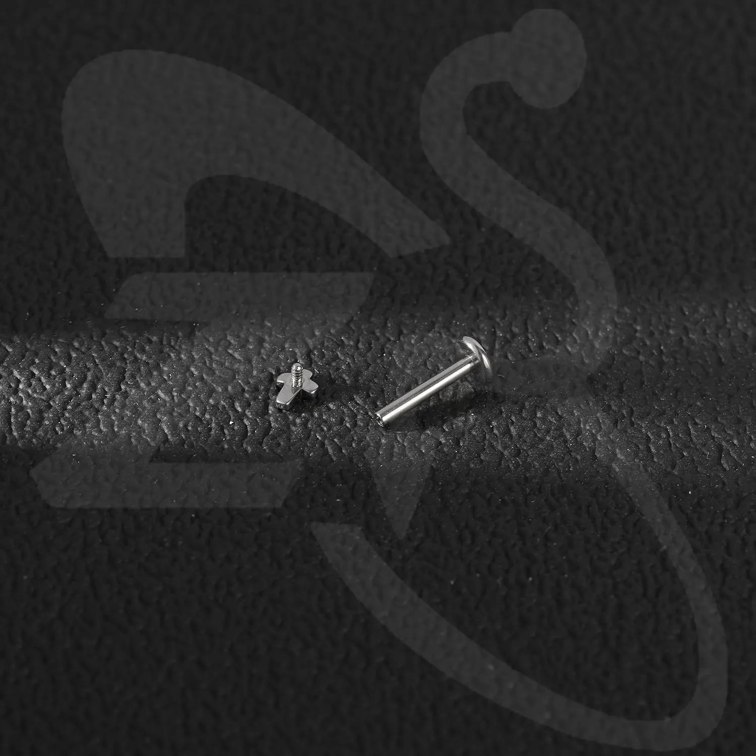 ZS ASTM F136 Titanium 16G 8mm Piercing Jewelry for Conch, Tragus, Helix, Lip, Labret, Earlobe - Hypoallergenic Internally Threaded Flat Back Cartilage Stud Earring