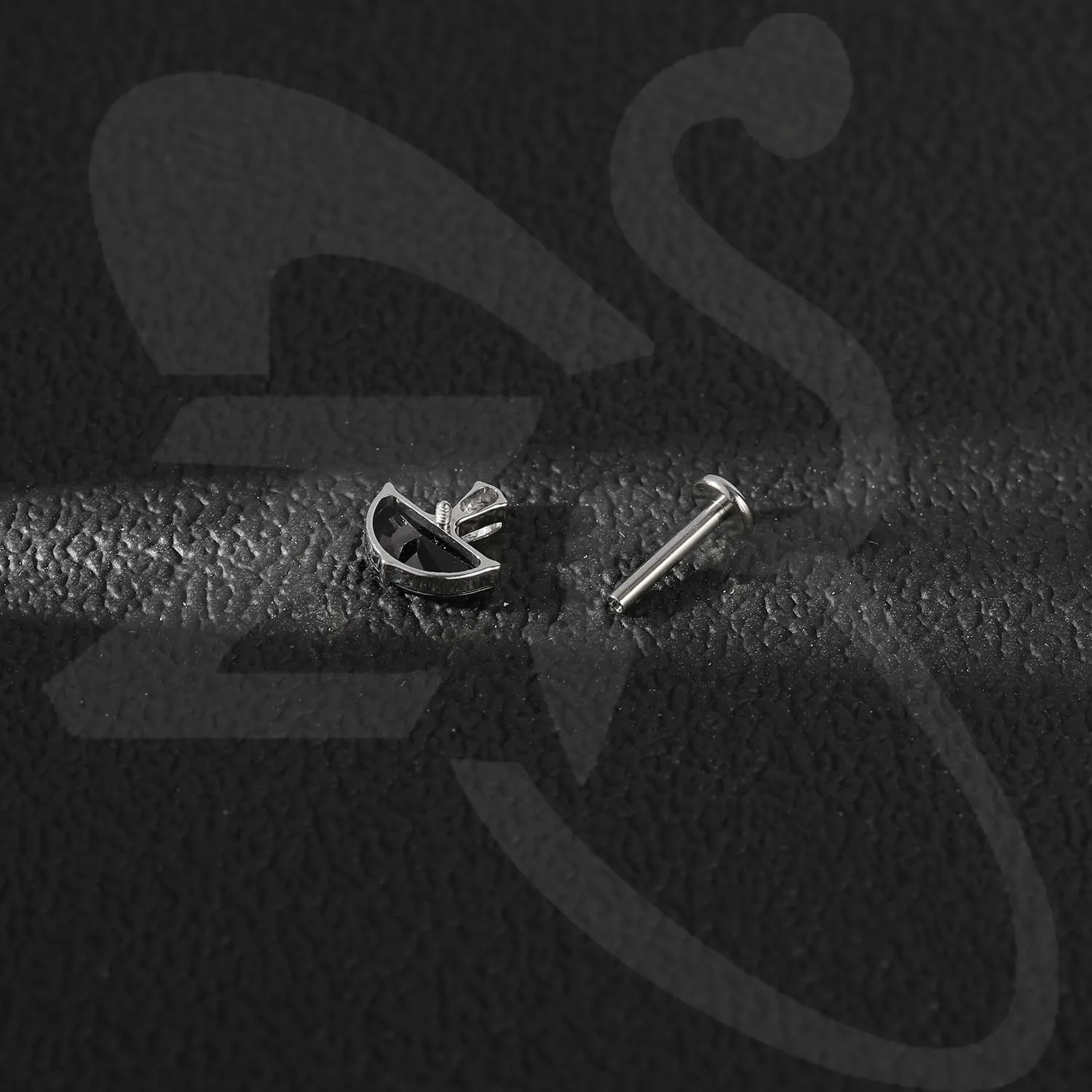 ZS ASTM F136 Titanium 16G 8mm Piercing Jewelry for Conch, Tragus, Helix, Lip, Labret, Earlobe - Hypoallergenic Internally Threaded Flat Back Cartilage Stud Earring