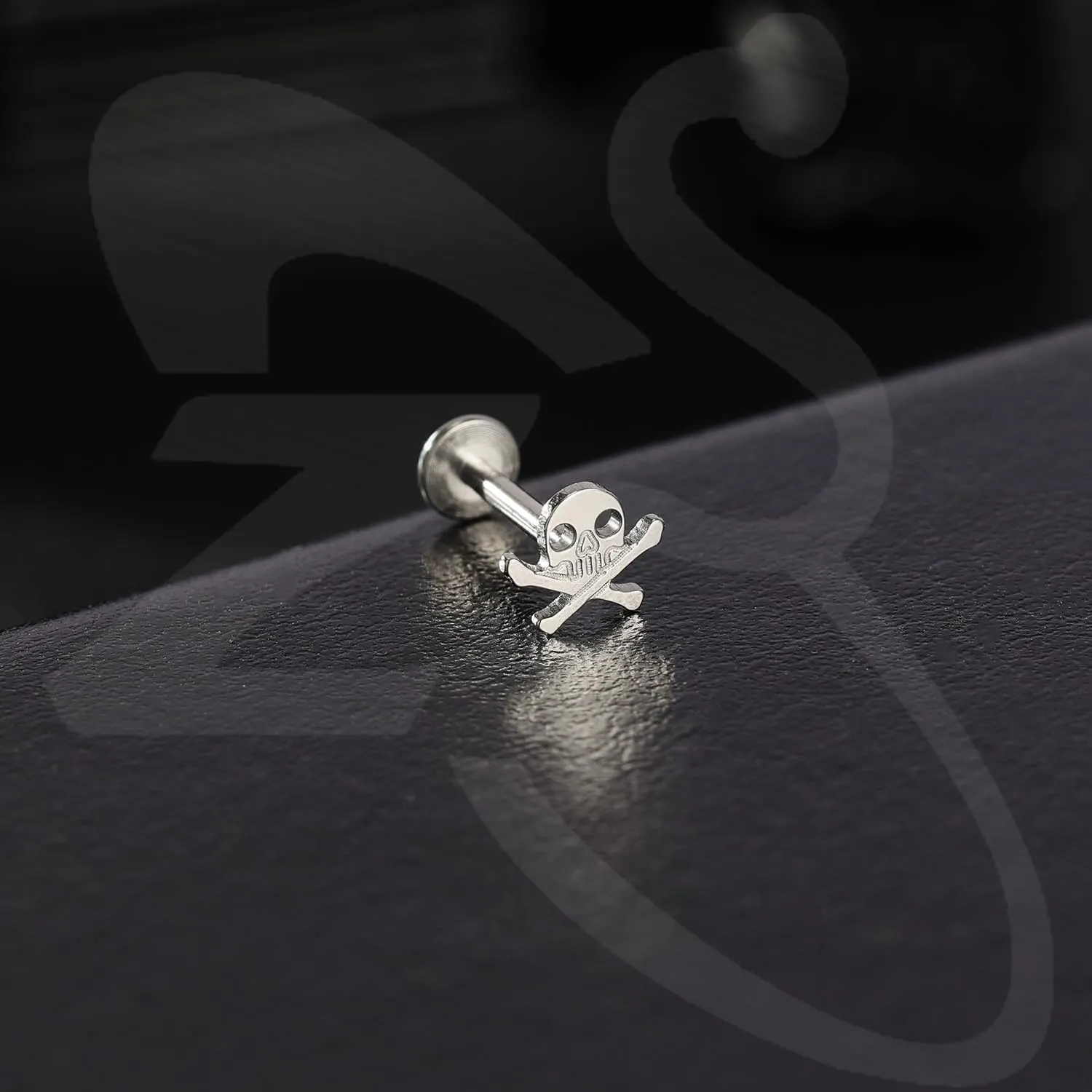 ZS ASTM F136 Titanium 16G 8mm Piercing Jewelry for Conch, Tragus, Helix, Lip, Labret, Earlobe - Hypoallergenic Internally Threaded Flat Back Cartilage Stud Earring
